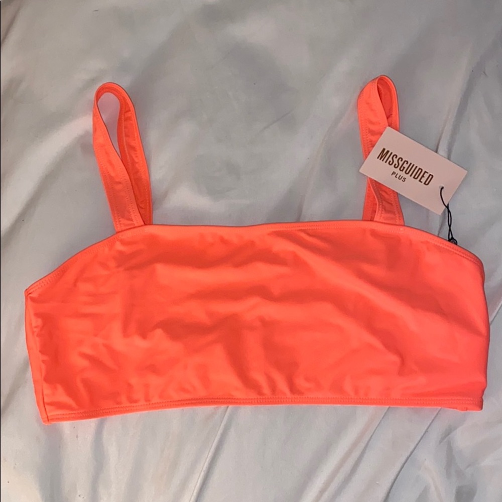 Coral Square Neck Bikini Top